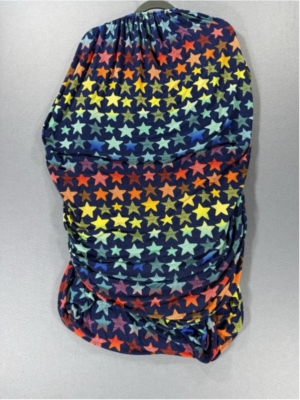 Little Sleepies Shades Of Stars Fitted Crib Sheet Bamboo Viscose Navy Rainbow